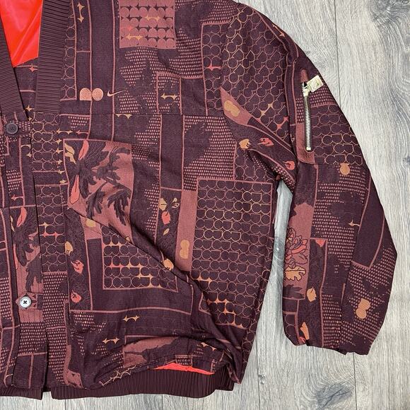 Nike Naomi Osaka Jacket Size XL Womens Jacquard Burgundy Crush Bright Crimson - Picture 8 of 16
